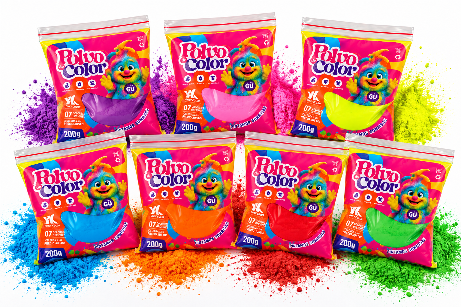 Polvo de color YK presentación 200 GR