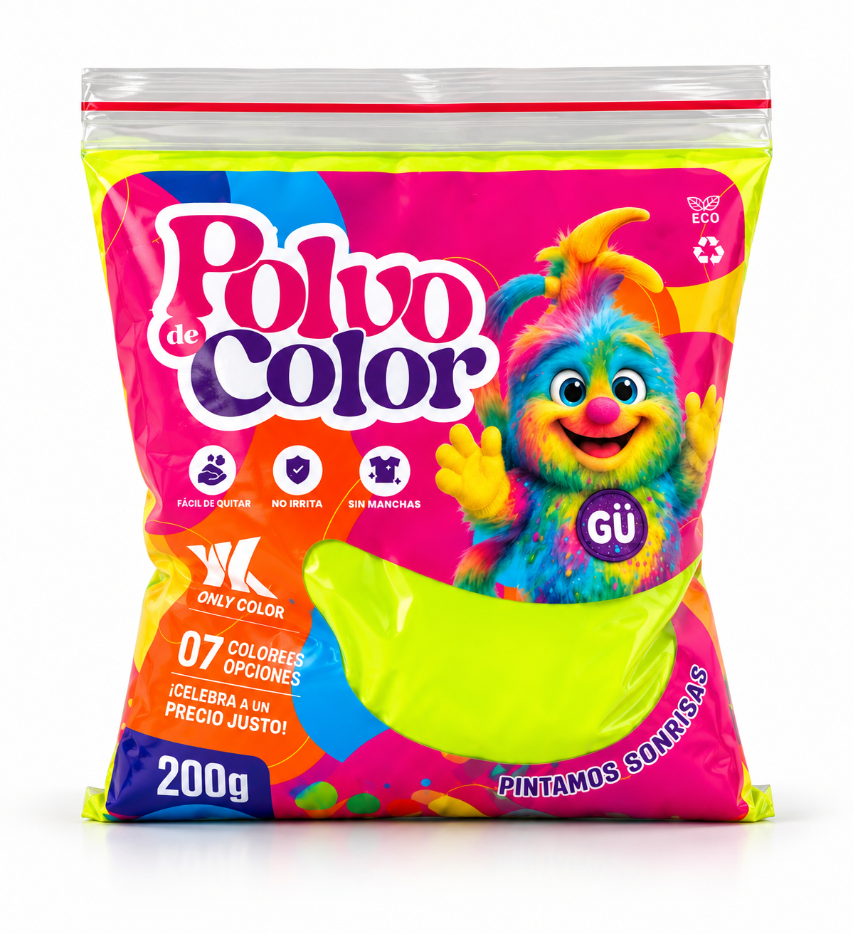 Polvo de color YK presentación 200 GR