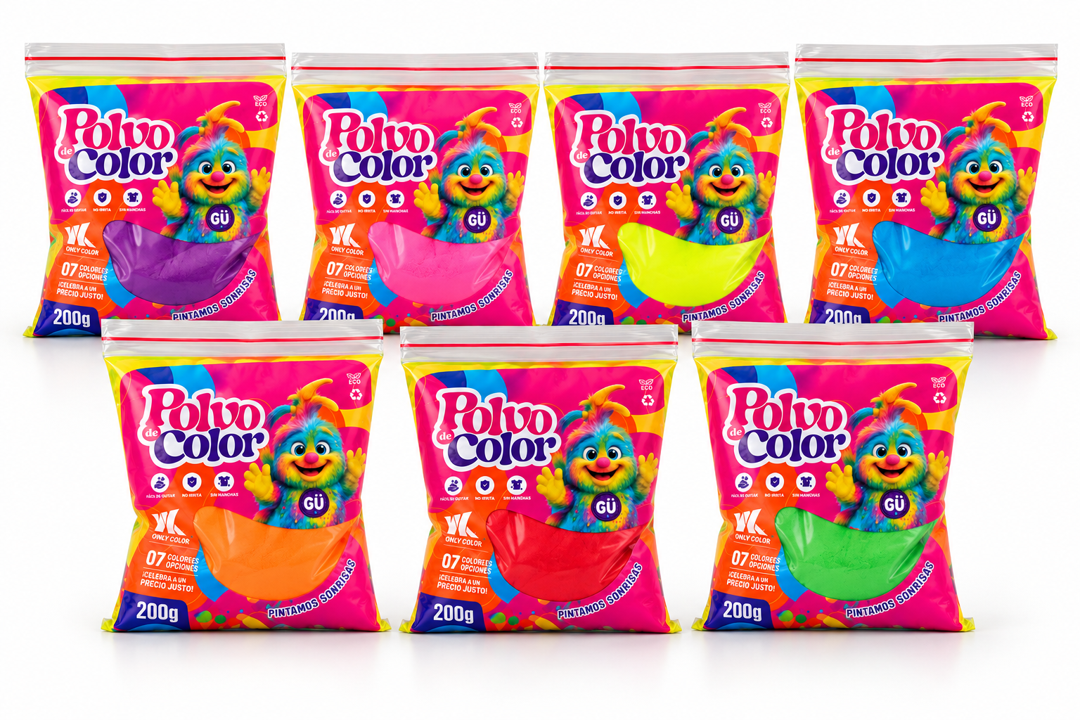 Polvo de color YK presentación 200 GR