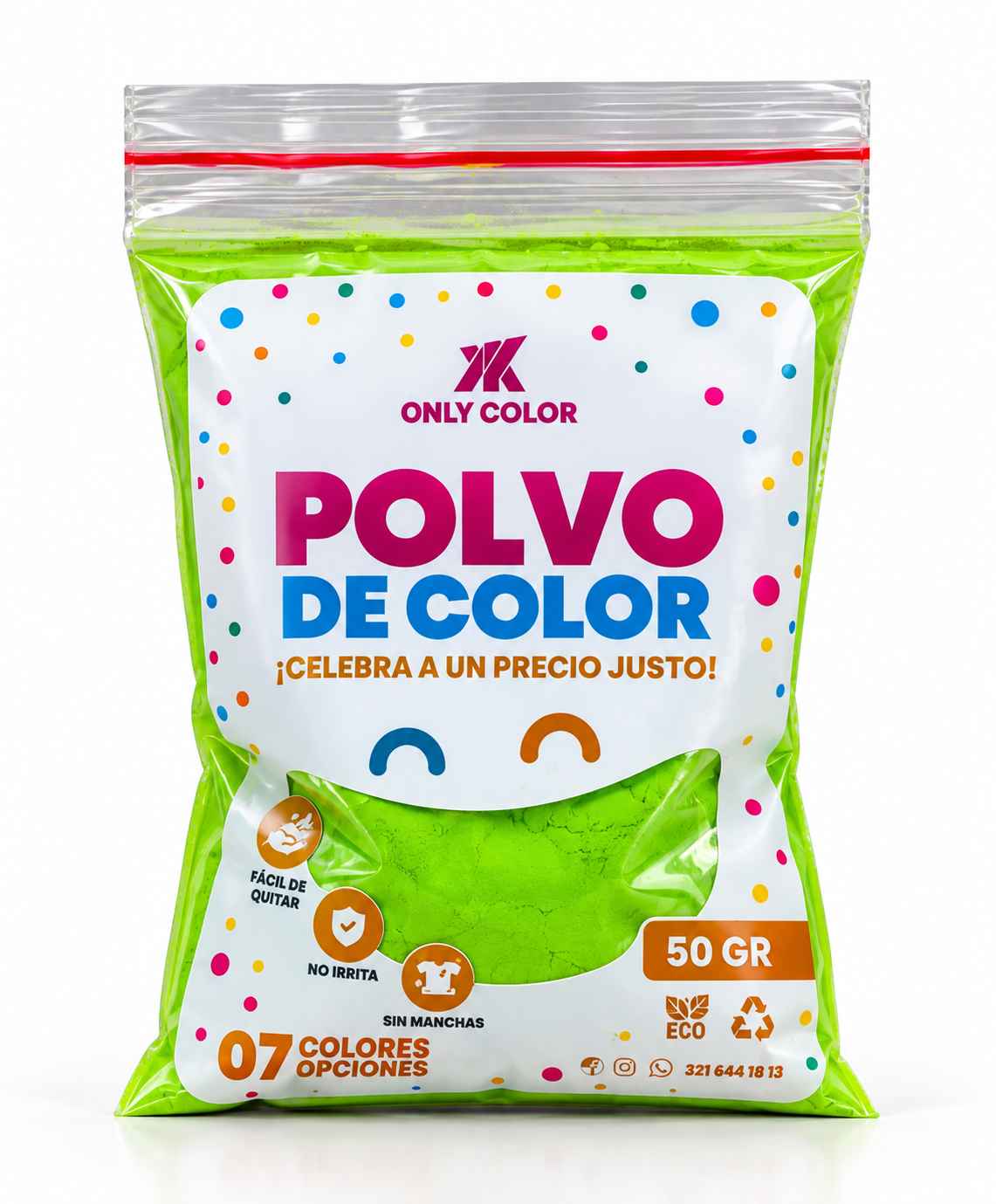 Polvo de color YK presentación 50 GR