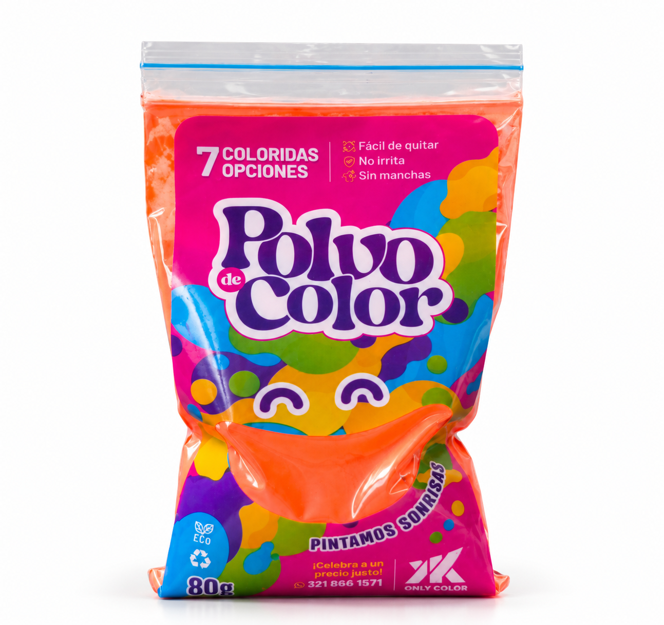 Polvo de color YK presentación 80 GR