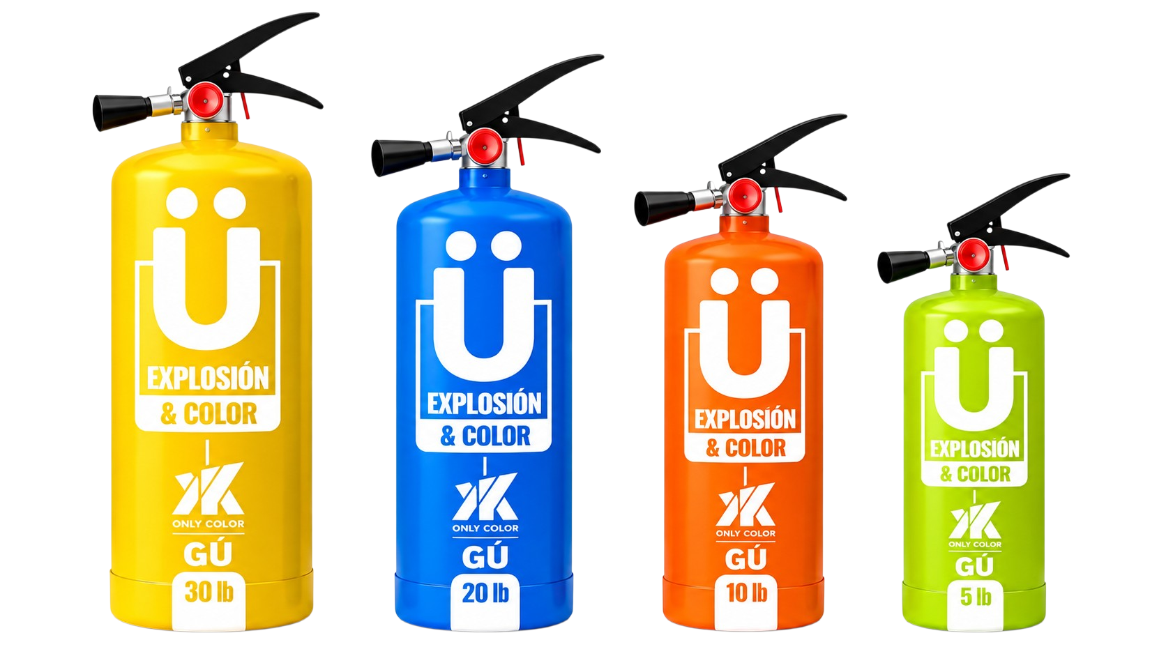 Extintores con polvo de color YK Only Color